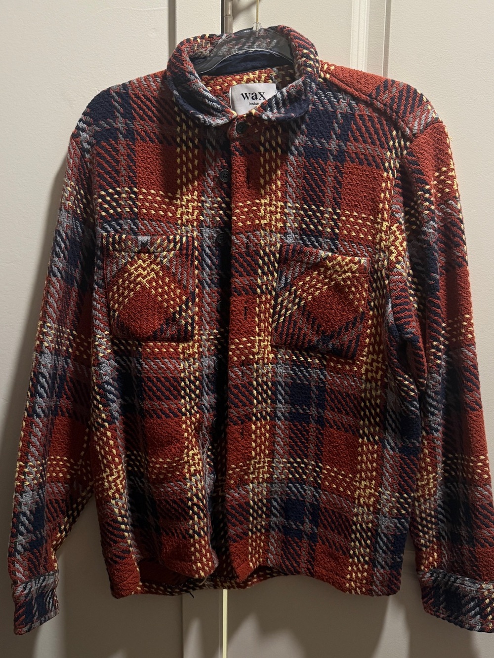 Wax London plaid overshirt/shacket, size XL